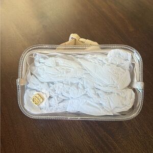 Clear Kendra Scott Belt Bag with Gold Accents